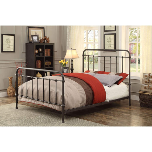 Furniture of America bed full Verdi Contemporary Powder Coated Full Metal Bed in Dark Bronze