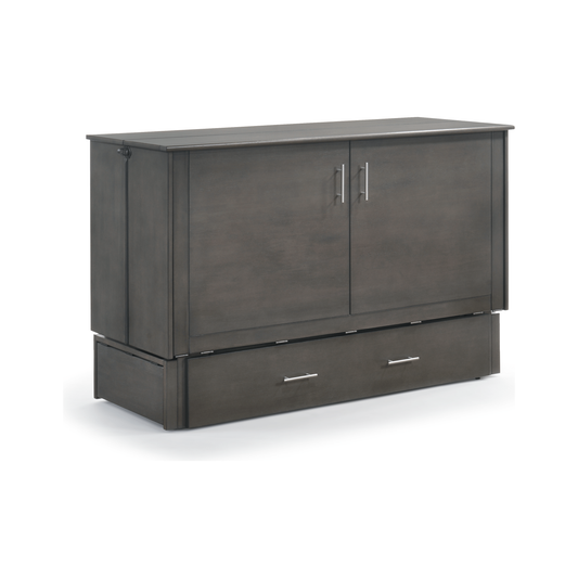 Night and Day Sagebrush Murphy Cabinet Bed with Mattress Stonewash MUR-SAGB-QEN-STW-COM